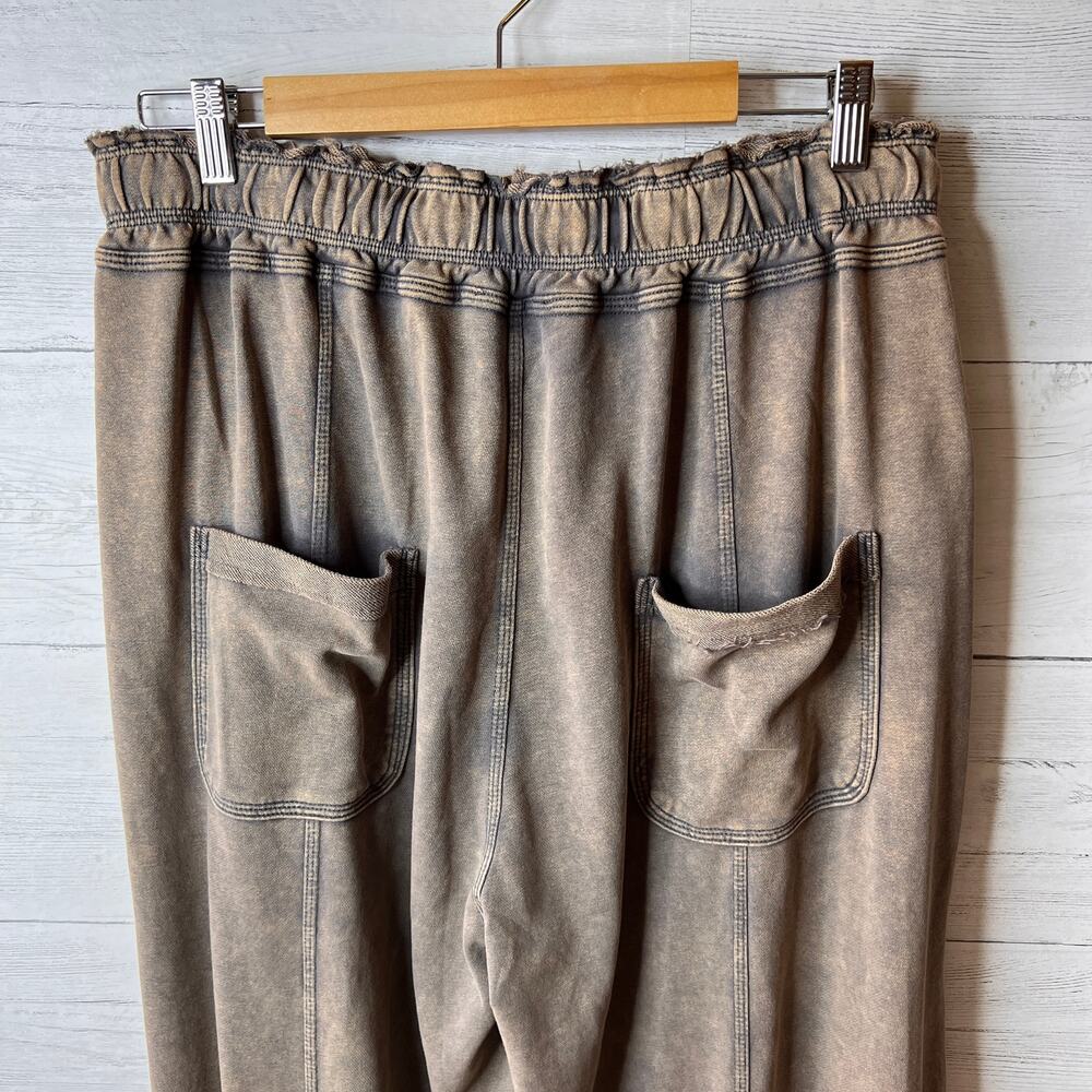 Oli & Hali Joggers Womens Size Large Faded Brown True to You Jogger Pant Slouchy - Picture 12 of 15